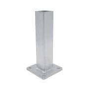 Embase pour poteau, galvanisée - Dimensions: 60 x 60 mm