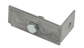 Équerre de raccordement pour clôture, Finition: alu gris