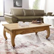 Table basse opium en bois massif d’acacia | Finition artisanale | 40 x 60 x 110 cm
