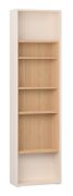 Étagère pour armoires / Couleur : Beige / Chêne / 6 compartiments / Dimensions : 57 x 22 x 206 cm / 5 étagères en bois / Bibliothèque / Nombreux espaces de rangement