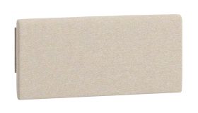 Tête de lit rembourée pour lit simple / Lit d'appoint Aegir 38 / 39 / 40, Couleur : Beige, Dimensions : 34 x 75 x 4 cm