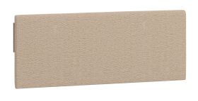 Tête de lit rembourée pour lit simple / Lit d'appoint Aegir 29 / 30 / 31, Couleur : Marron, Dimensions : 47,5 x 120 x 4 cm