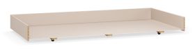 Tiroir pour lit simple / Couleur : beige / Dimensions : 197 x 86 x 21 cm / Espace de rangement parfait pour les draps
