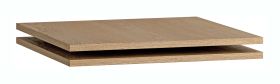 Tablettes en bois pour penderies de la série Olimar / Lot de 2 / Couleur : Chêne / 36 x 48 x 3,5 cm
