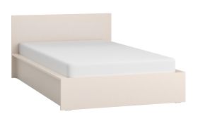 Lit simple / Lit pour adolescents / Couleur : Beige / Avec tête de lit / Surface de couchage : 120 x 200 cm / Pour un sommeil confortable / Sommier à lattes avec élévateur inclus / Pour chambre d'amis