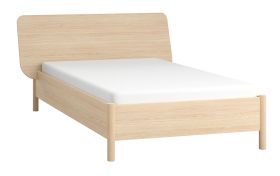 Lit simple scandinave avec tête de lit Aegir 31 | Chêne | Sommier à lattes inclus | 120 x 200 cm