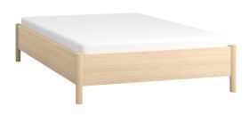 Lit simple ou d’appoint Japandi Aegir 28 | Chêne | 140 x 200 cm | Sommier inclus | Ultra robuste