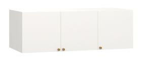 Aenna, Couleur : Blanc, Poignées : Chêne, Dimensions : 50 x 151 x 60 cm