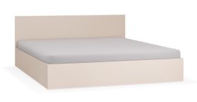Lit double / 180 x 200 cm / incl. sommier à lattes Lift up / Couleur : Beige / Forme non conventionnelle / Coffre de lit pour linge de lit / Pour chambre à coucher