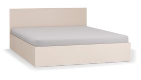 Lit double / Couleur : beige / Surface de couchage : 160 x 200 cm / Sommier à lattes Lift up inclus / Lit d'appoint / Coffre de rangement pour linge de lit / Pour chambre à coucher
