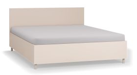 Lit double / Couleur : beige / Surface de couchage : 160 x 200 cm / Sommier à lattes Lift up inclus / Lit d'appoint / Coffre de rangement pour linge de lit / Pour chambre à coucher