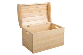 Coffre en bois de pin massif, naturel 183 - Dimensions 77 x 54 x 50 cm