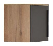 Rehausse pour armoire à portes battantes/ Penderie Burgos 02, Couleur : Chêne / Gris - 45 x 40 x 38 cm (h x l x p)