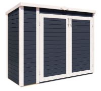 Armoire de jardin moderne Ilsede 01, Anthracite - Cabane de jardin à éléments, Surface au sol : 1,65 m², Toit plat