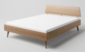 Lit double Aurornis 81 en chêne massif naturel | Couchage 180 x 200 cm | Design moderne & qualité supérieure
