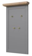 Porte-manteau mural Lotofaga 01 | Gris & Noyer | 115 x 65 x 13 cm | Design moderne et fonctionnalité
