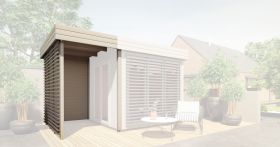Extension de toit pour les abris de jardin Nefud et Taklamakan 28 mm, Couleur : Gris / Anthracite - Dimensions extérieures (l x p) : 252 x 254 cm