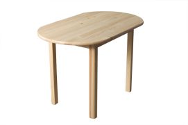 Table ronde en pin massif naturel 004 | 150 x 80 cm | Finition soignée
