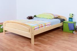 Lit enfant ou adolescent en pin massif naturel 87A | 140 x 200 cm | Design moderne | Sommier à lattes inclus