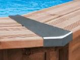 Renforts d'angle en acier inoxydable pour la piscine en bois Verano
