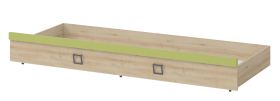 Tiroir sommier de lit pour lit Benjamin, couleur : hêtre / olive - 80 x 190 cm (L x l)