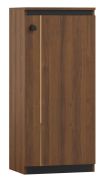 Commode design Mojokerto 16 | Noyer & Noir | 121 x 55 x 39 cm | Rangement élégant