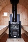 Kit de poêle à bois pour sauna 6,8 KW avec kit de cheminée, réservoir d'eau et 100 kg de pierres à sauna