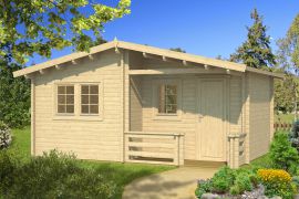 Abri de jardin Hochwanner avec plancher - 70 mm Maison en madriers, surface au sol : 21,3 m², Toit à deux versants