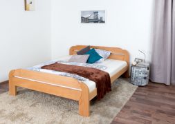 Lit double / lit d'appoint Wooden Nature 140 hêtre massif nature, sommier à lattes inclus - 160 x 200 cm (L x l)