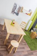 Table en pin massif naturel Junco 240B | Forme rectangulaire | 90 x 140 cm | Design moderne