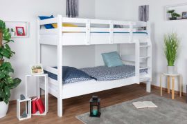 Lits superposés pour adultes "Easy Premium Line" K17/n, hêtre massif blanc, couchage : 90 x 190 cm (l x L), convertibles