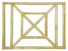Treillis inférieur | Lot de 7 pièces | pour le pavillon Vitalba | Épicéa / Pin | Imprégné sous pression en autoclave | Dimensions : 120 x 90 cm