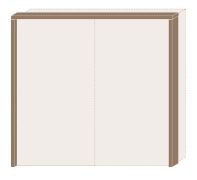 Cadre pour armoire à portes coulissantes / Armoire Gataivai 05 et 06, couleur : Noyer