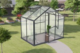 Serre - Mangold L3, verre trempé 4 mm, surface au sol : 3,10 m² - Dimensions : 150 x 220 cm (l x L)
