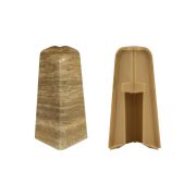 Angles extérieurs pour plinthes - Modèle: LENS Aspect chêne, Dimensions: 60 x 17 mm, Pièces: 2