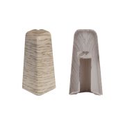 Angles extérieurs pour plinthes -  Modèle: LILLE Aspect chêne, Dimensions: 60 x 17 mm, Pièces: 2