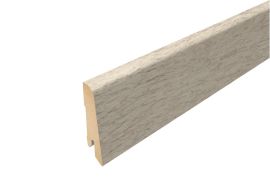 Plinthe pour plancher stratifié - Modèle: LYON Aspect chêne, Longeur: 2400 mm, Hauteur: 60 mm, Profondeur: 17 mm