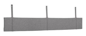 Rembourrage de la tête de lit, couleur : gris - Dimensions : 25 x 180 x 3 cm (H x L x P)
