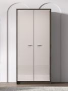 Penderie / Armoire à portes battantes Mackenzie 01 / Couleur : Chêne Dunin / Cachemire brillant / Dimensions : 89 x 52 x 195 cm / Poignées : métal / 2 portes / 1 tringle à vêtements