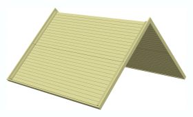 Toit en bois pour tour de jeux K42 - en bois de pin, imprégné sous pression en autoclave, couleur verte