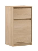 Commode basse Gracilius 01 en chêne Cremona, 87 x 47 x 40 cm, avec 1 tiroir, Poignées, 2 compartiments, 1 étagère, 1 porte, Protection des bandes de chant ABS
