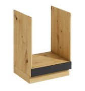 Armoire encastrable pour cuisinière / Chêne Artisan / Gris / 60 x 51,8 x 82 cm / Matterhorn 16