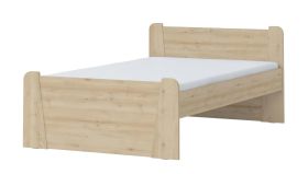 Lit enfant ou adolescent Benjamin 04 | Coloris hêtre | 120 x 200 cm | Design moderne et gain de place