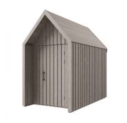 Abri de jardin en épicéa massif | Gris-marron | Surface au sol : 4,50 m² | Style scandinave | Toit à deux versants | Dimensions extérieures : 162,4 x 207,7 cm | Malmö 17
