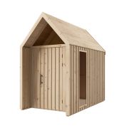 Abri de jardin à toit en pente | Fenêtre triangulaire | Finition naturelle | Dimensions extérieures : 162,4 x 285,7 cm | Surface au sol : 4,64 m² | Style scandinave | Malmö 31