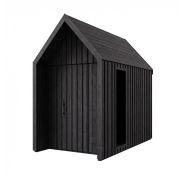 Abri de jardin | 1 fenêtre en verre de sécurité | Noir | Surface au sol : 4,50 m² | Style scandinave | Dimensions extérieures : 164,2 x 207,7 cm | Malmö 02