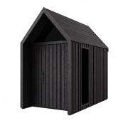 Abri de jardin en épicéa massif | Fenêtre triangulaire | Surface au sol : 4,64 m² | Style scandinave | Toit à deux versants | Dimensions extérieures : 162,4 x 285,7 cm | Malmö 07