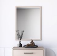 Miroir sobre pour entrée Creola 05 / Couleur : Cachemire / Dimensions : 50 x 2 x 66 cm / Protections d'angle en ABS