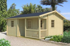 Abri de jardin Schmittenberg avec plancher - 70 mm Maison en madriers, surface au sol : 25,8 m², Toit à deux versants