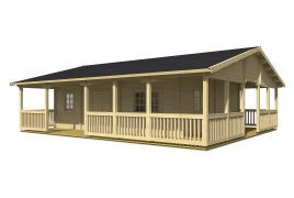 Maison de vacances Seekogel avec le plancher - 70 mm Maison en madriers, Surface : 85,3 m², Toit en bâtière
